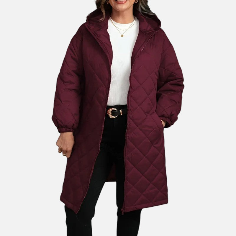 Élan Urbain™ | Manteau matelassé à capuche grande taille pour femme