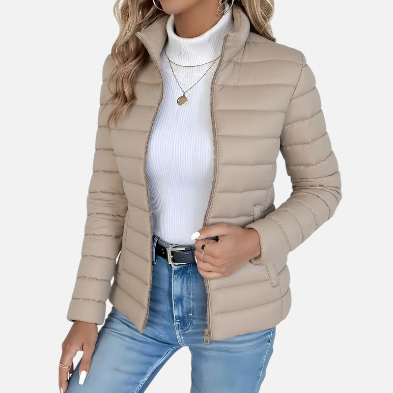 Élan Urbain™ | Manteau d’hiver léger à col montant pour femme