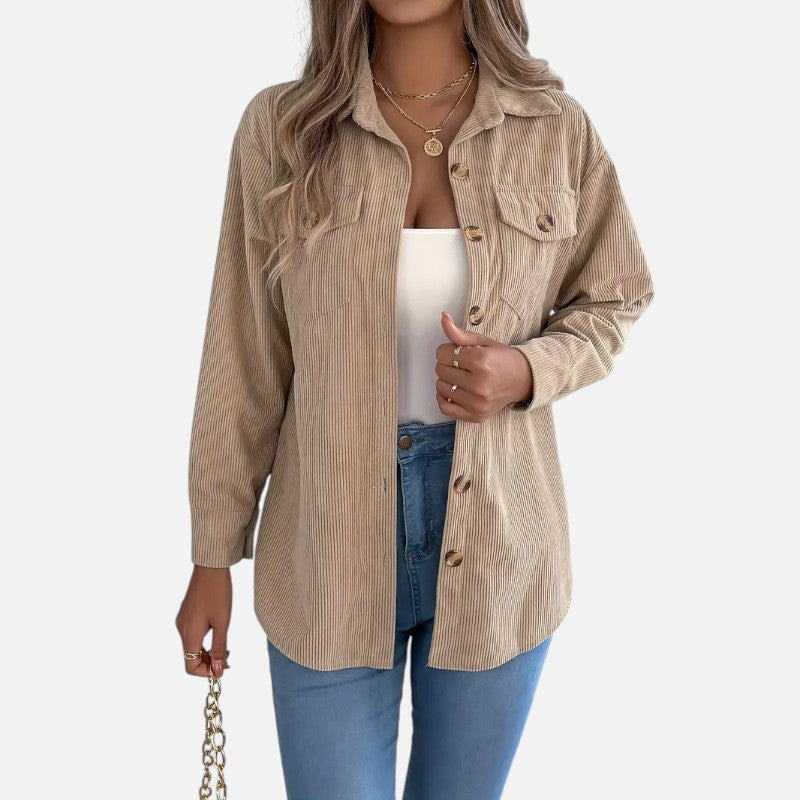 Élan Urbain™ | Veste en velours côtelé à manches longues pour femme