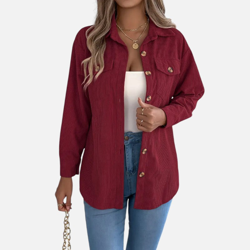 Élan Urbain™ | Veste en velours côtelé à manches longues pour femme