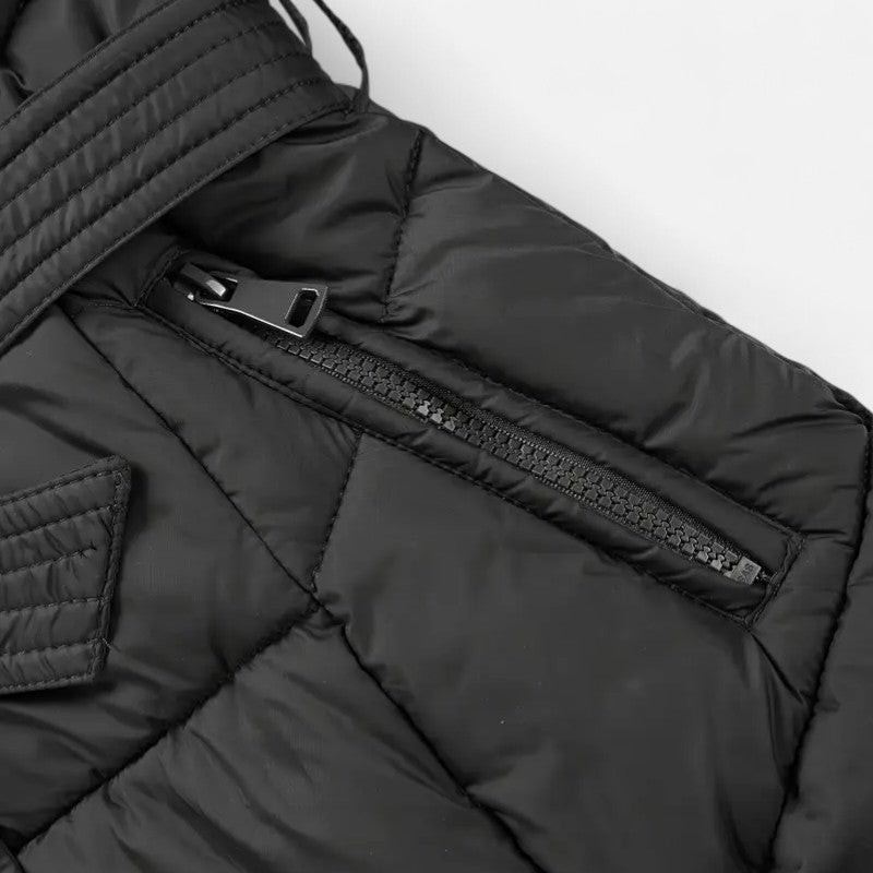 Élan Urbain™ | Manteau d'hiver mi-long pour femme avec capuche en fausse fourrure