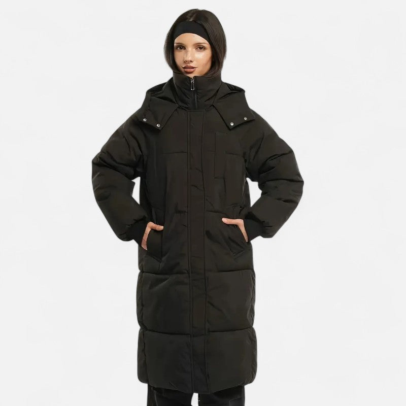 Élan Urbain™ | Doudoune longue classique à capuche pour femme