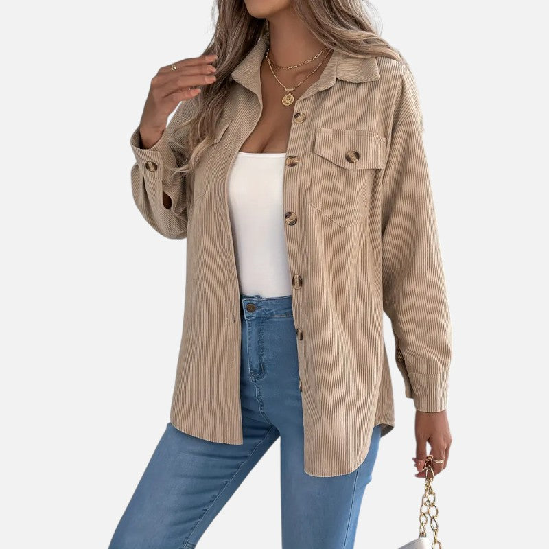 Élan Urbain™ | Veste en velours côtelé à manches longues pour femme