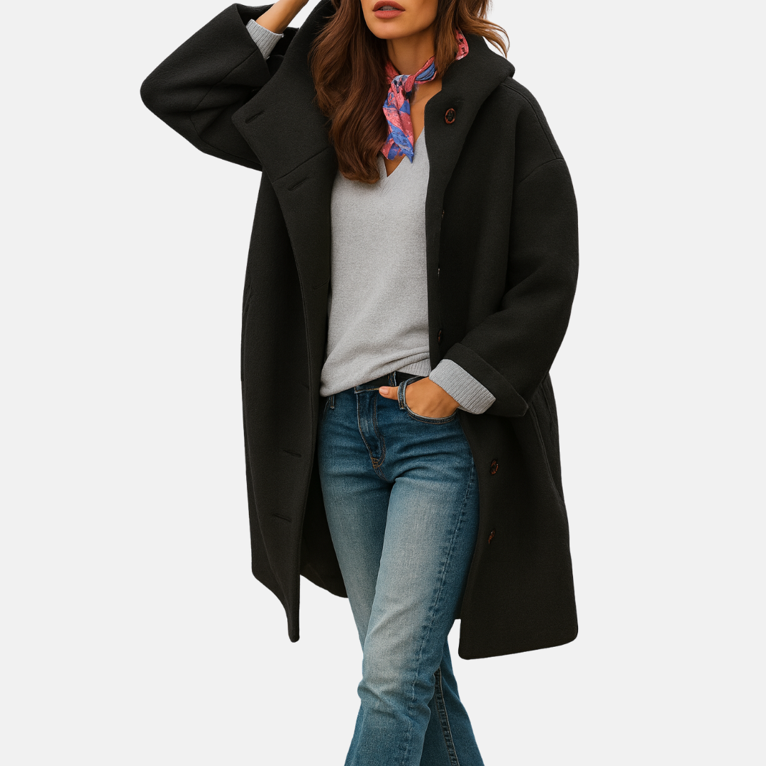 Élan Urbain™ | Manteau Mi-Long Confortable – Élégance & Chaleur Quotidienne