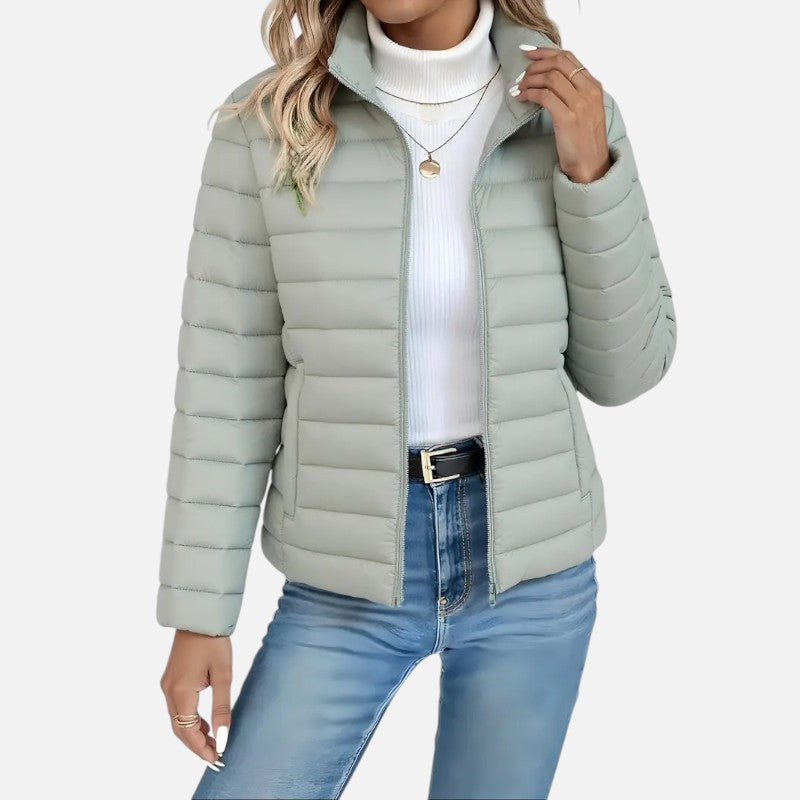 Élan Urbain™ | Manteau d’hiver léger à col montant pour femme
