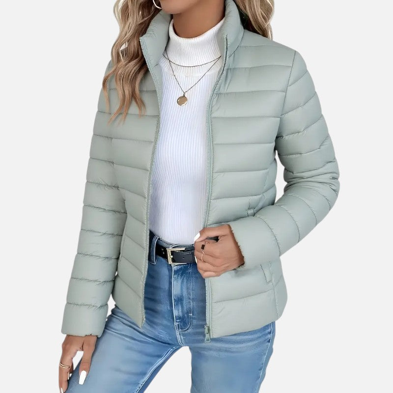 Élan Urbain™ | Manteau d’hiver léger à col montant pour femme