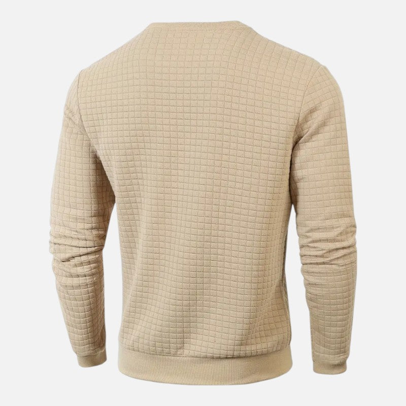 Élan Urbain™ | Pull à manches longues à carreaux bohèmes pour homme