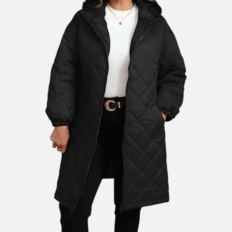 Élan Urbain™ | Manteau matelassé à capuche grande taille pour femme