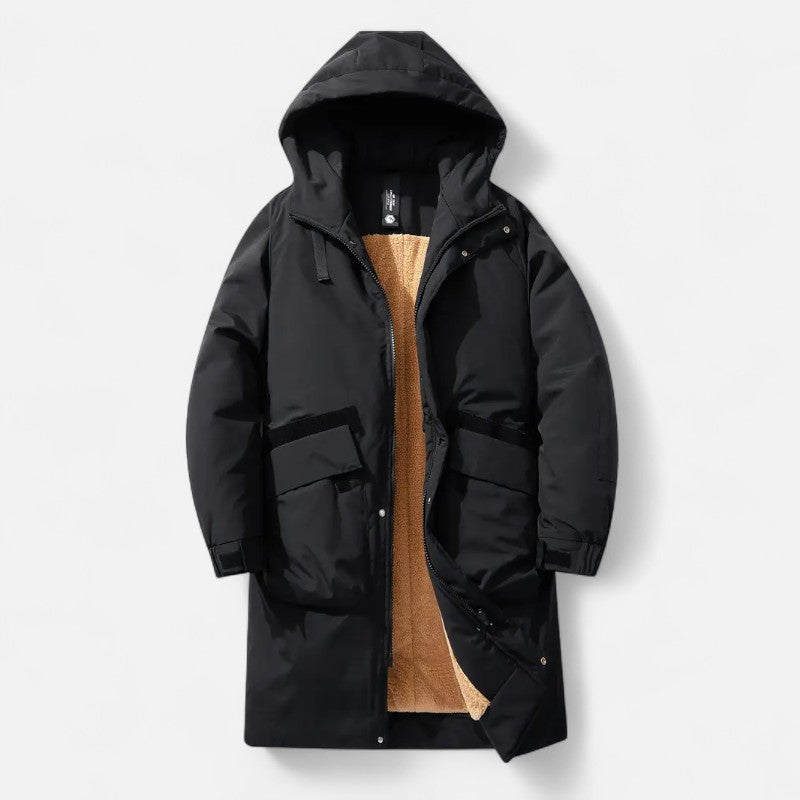 Élan Urbain™ | Manteau d’hiver grande taille à capuche pour homme