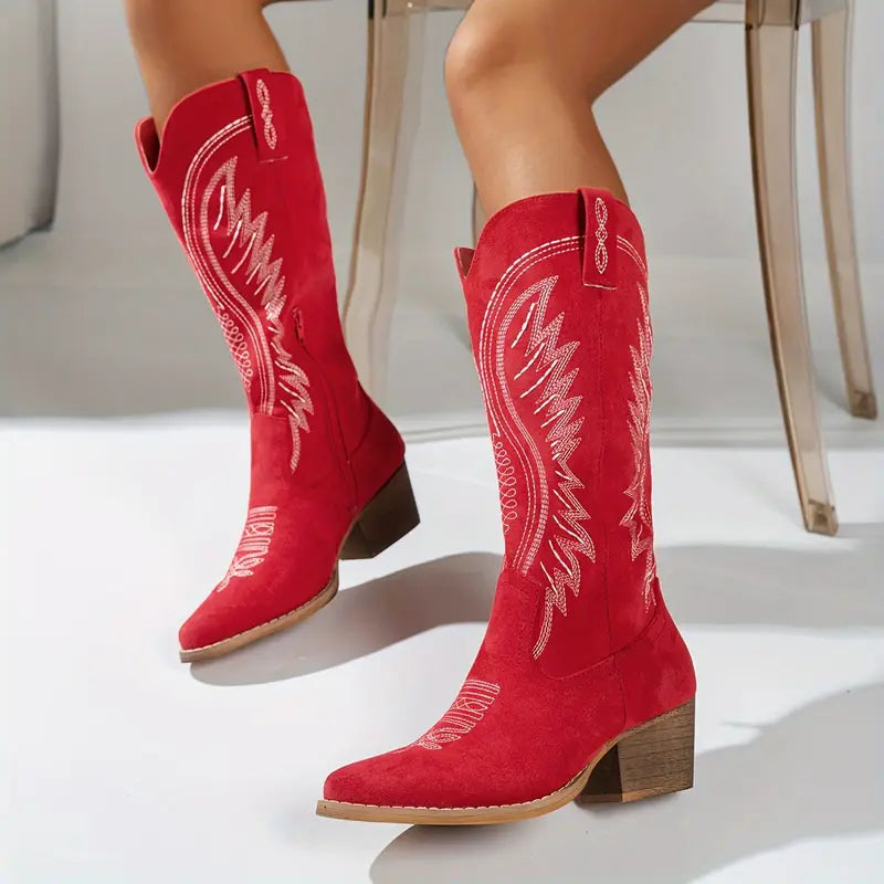 Élan Urbain™ | Bottes Western Brodées Lunas Wild Spirit
