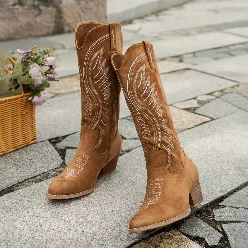 Élan Urbain™ | Bottes Western Brodées Lunas Wild Spirit