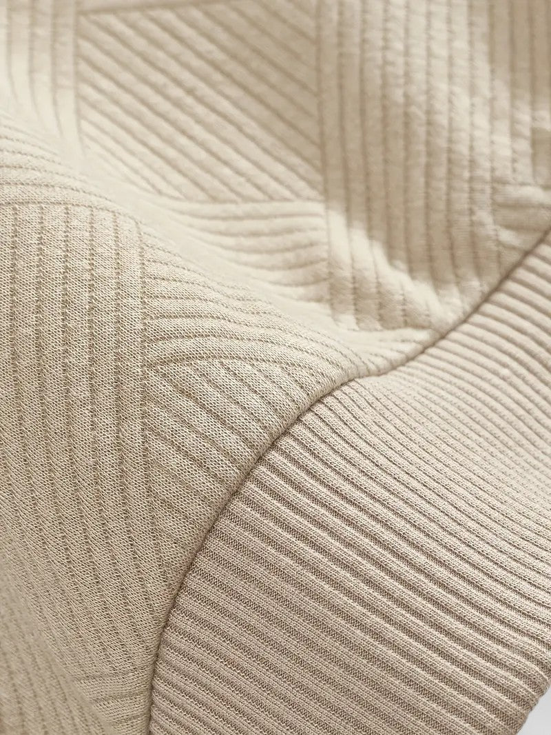 Élan Urbain™ | Sweat-shirt décontracté à col zippé et rayures pour homme