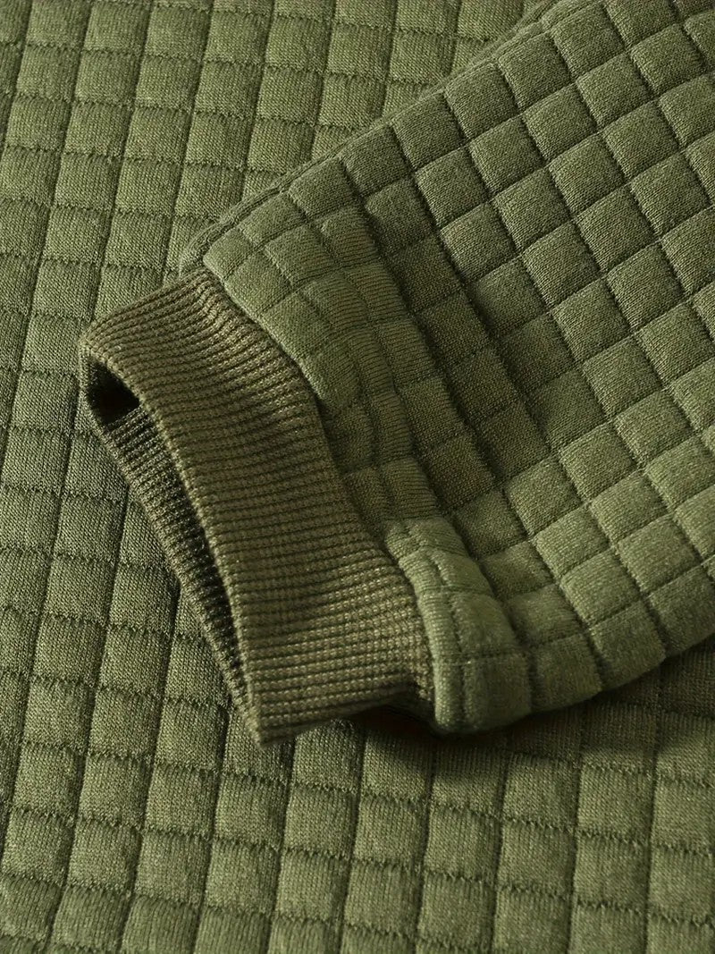 Élan Urbain™ | Pull à manches longues à carreaux bohèmes pour homme