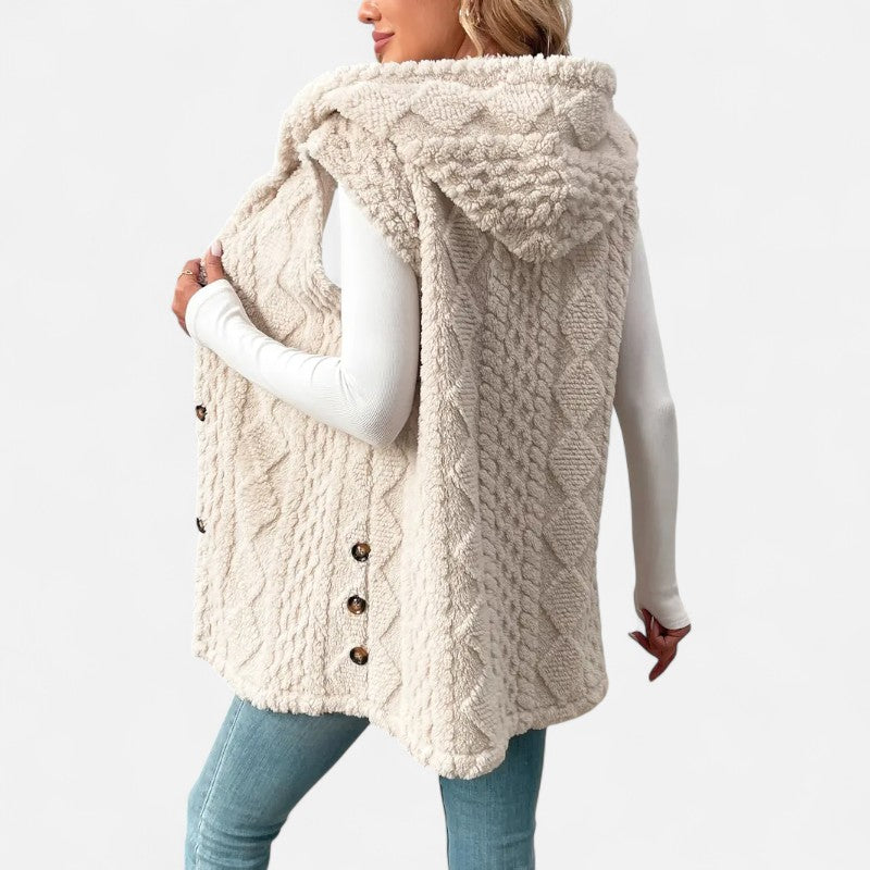 Élan Urbain™ | Gilet sans manches élégant pour femme en peluche