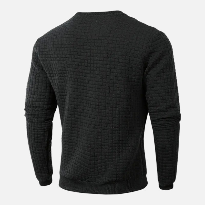 Élan Urbain™ | Pull à manches longues à carreaux bohèmes pour homme