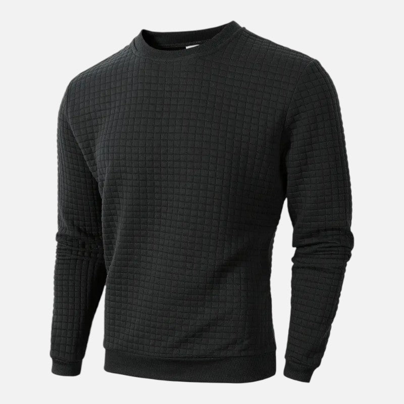 Élan Urbain™ | Pull à manches longues à carreaux bohèmes pour homme