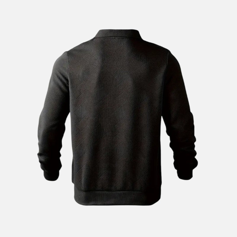 Élan Urbain™ | Sweat-shirt décontracté à col zippé et rayures pour homme