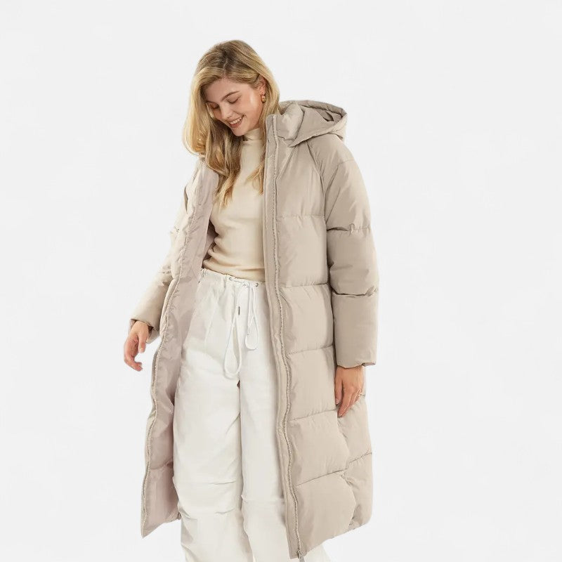 Élan Urbain™ | Doudoune longue à capuche Premium pour femme