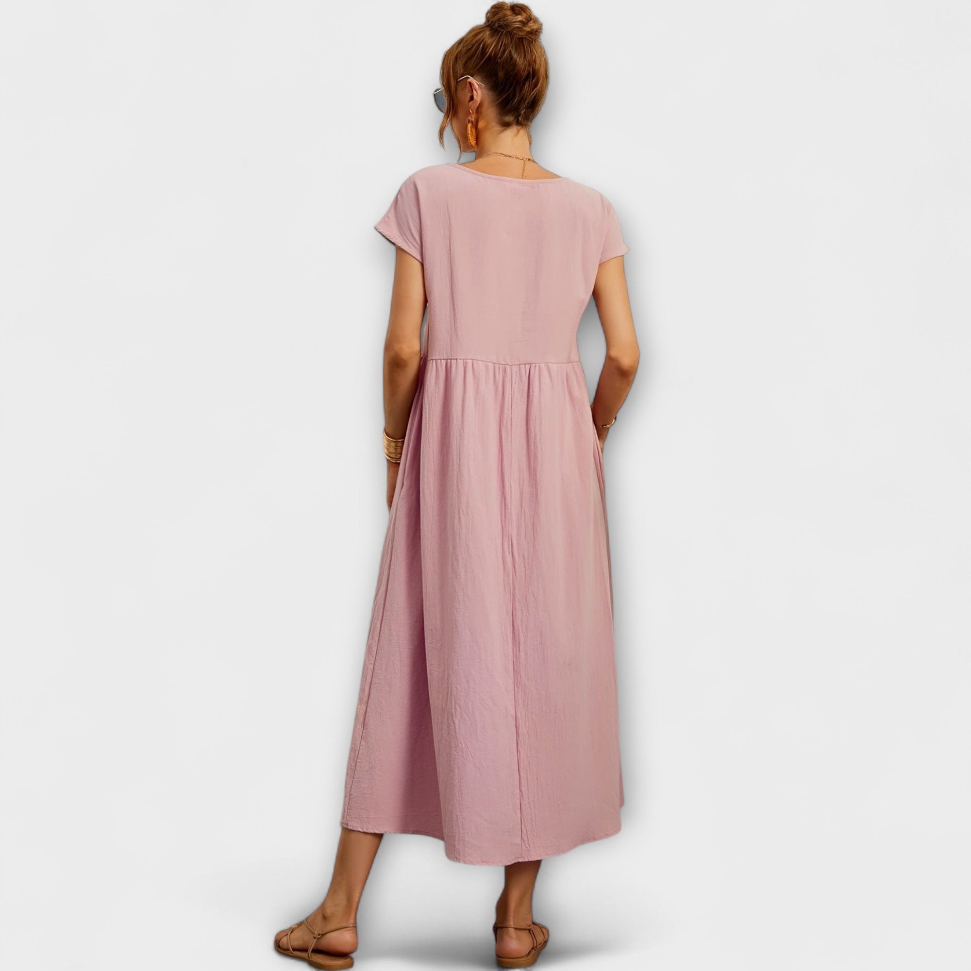 Élan Urbain™ | Robe Élégante à Encolure Ronde sans Manches pour Femmes