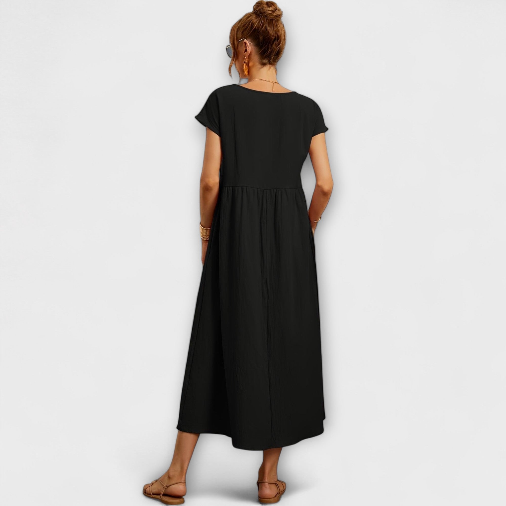 Élan Urbain™ | Robe Élégante à Encolure Ronde sans Manches pour Femmes