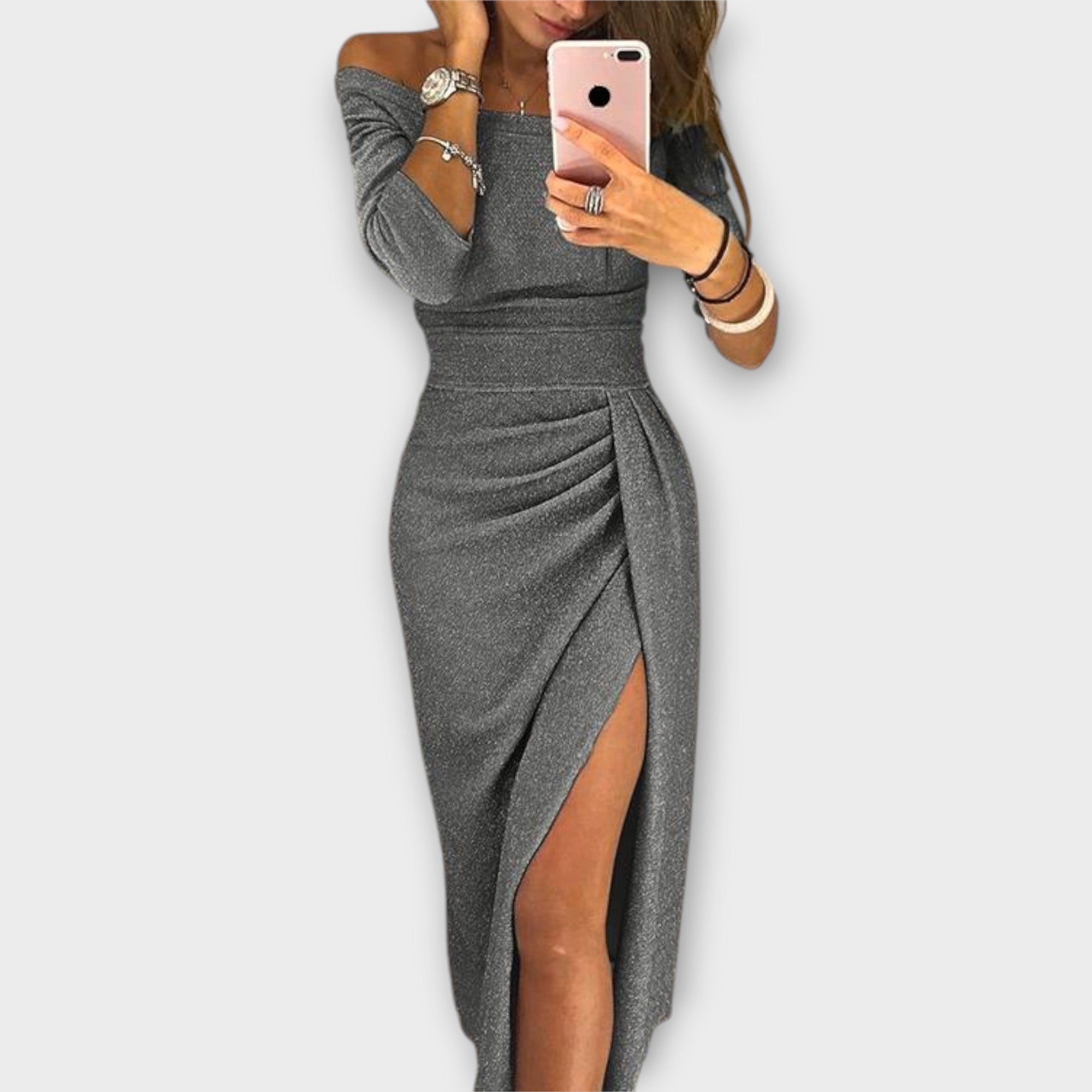 Élan Urbain™ | Robe Élégante à Épaules Dégagées pour Femmes