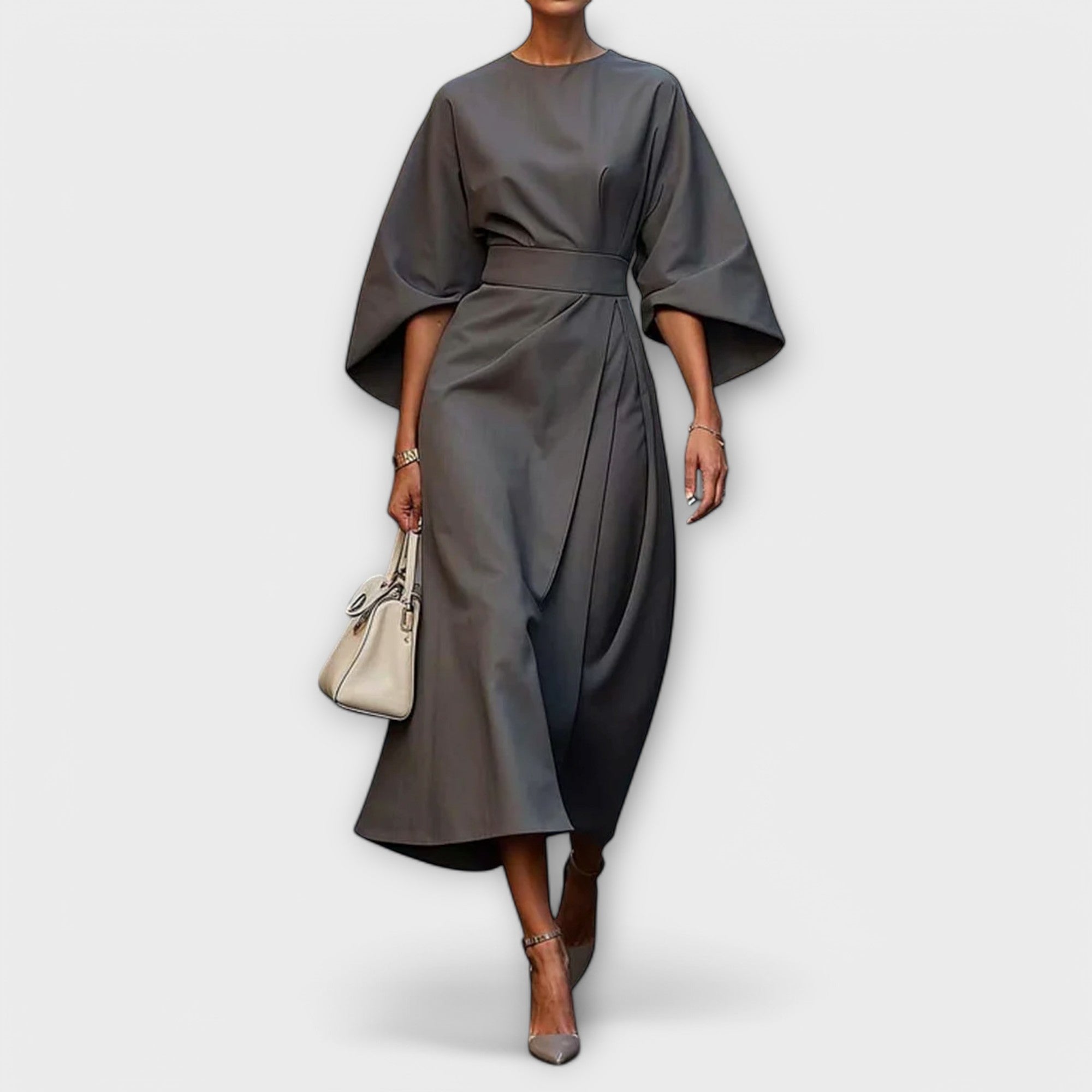 Élan Urbain™ | Robe Élégante à Manches Lanternes pour Femmes