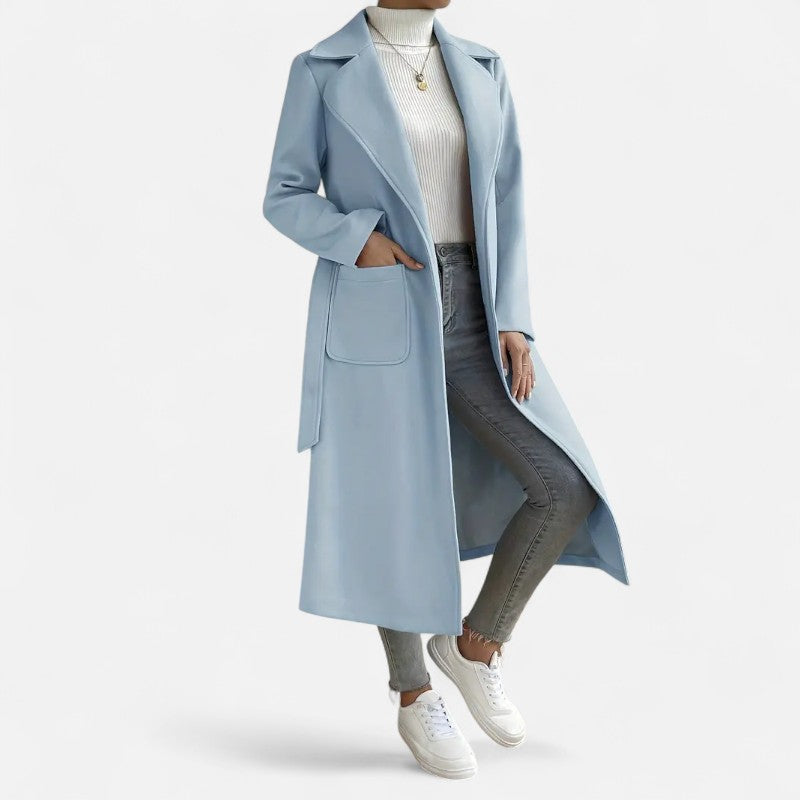 Élan Urbain™ | Trench-coat élégant à ceinture pour femme
