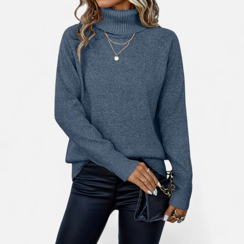 Élan Urbain™ | Pull-over élégant à col haut et tricot chaud