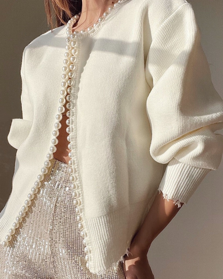 Adeline™ Pearl Trim Cardigan