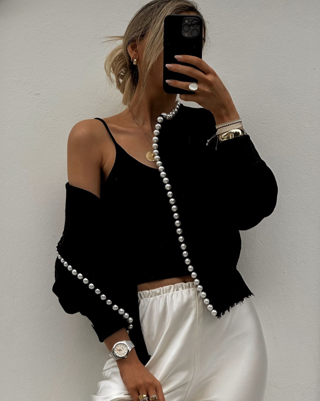 Adeline™ Pearl Trim Cardigan