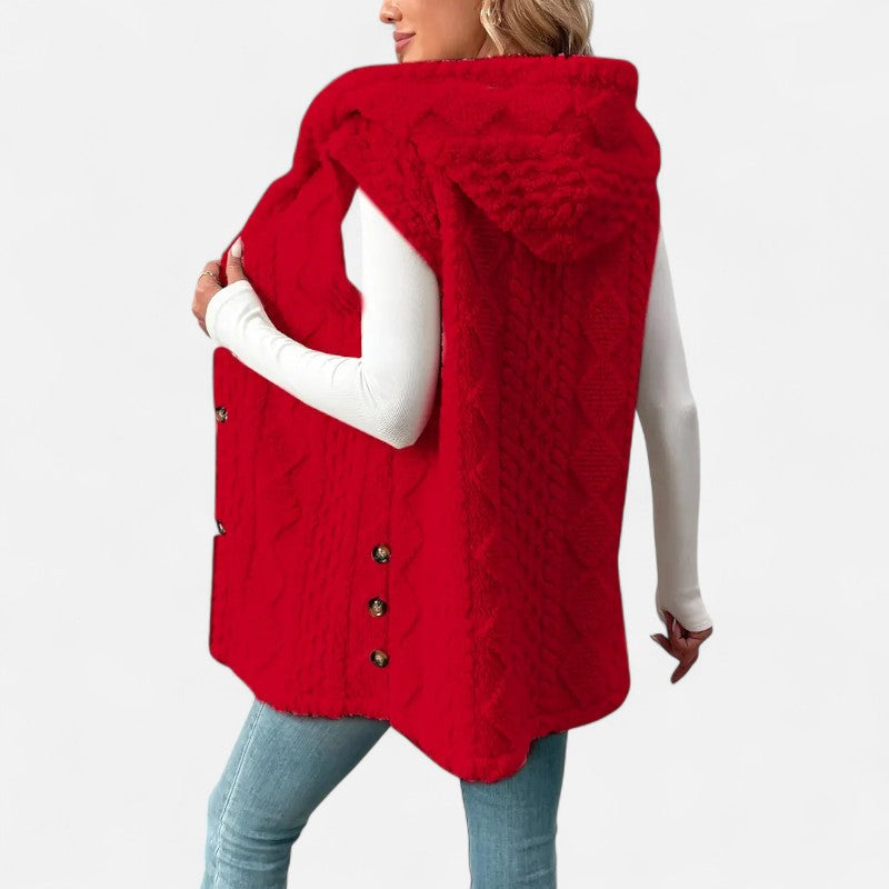 Élan Urbain™ | Gilet sans manches élégant pour femme en peluche