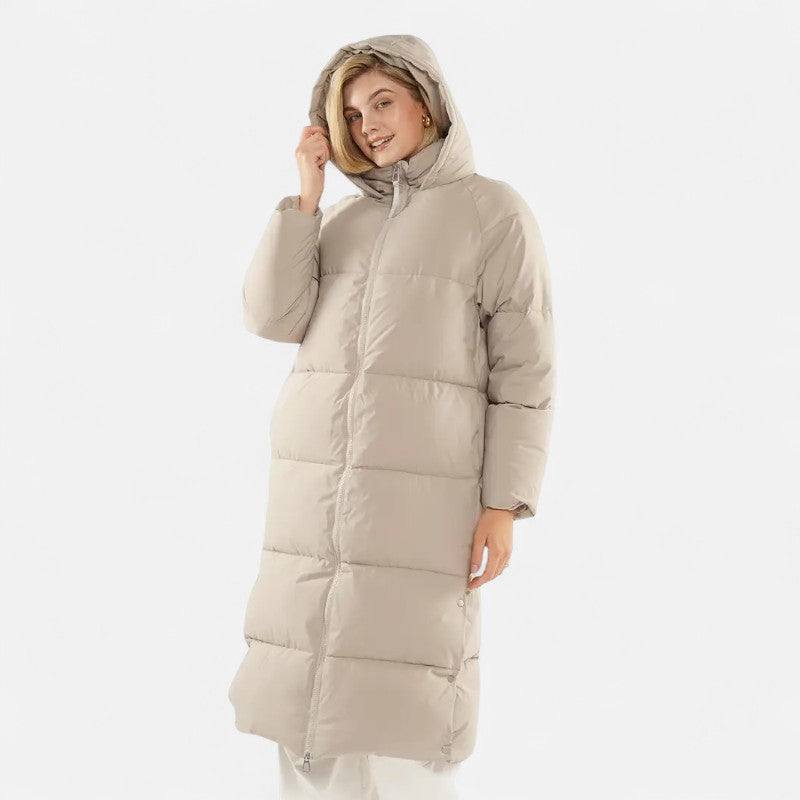 Élan Urbain™ | Doudoune longue à capuche Premium pour femme