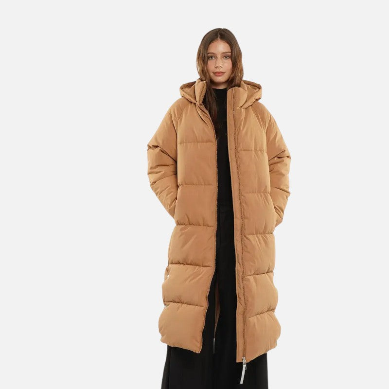 Élan Urbain™ | Doudoune longue imperméable avec double zip pour femme