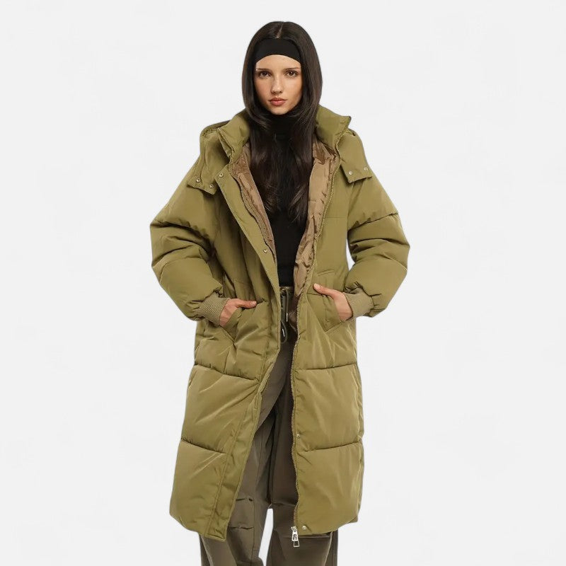 Élan Urbain™ | Doudoune longue classique à capuche pour femme