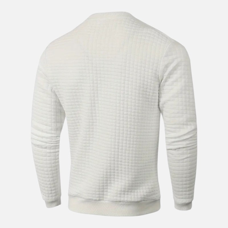 Élan Urbain™ | Pull à manches longues à carreaux bohèmes pour homme