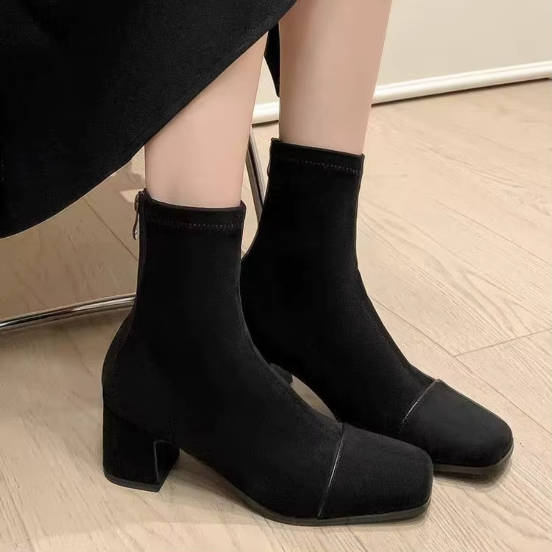 Élan Urbain™ | Bottines Stretch Suédées – Élégance Confortable & Silhouette Raffinée