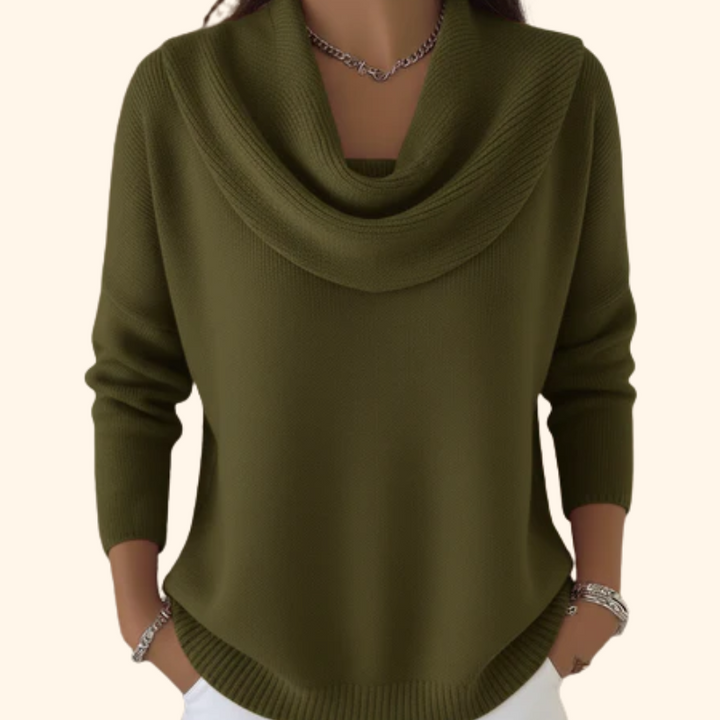 Scarlett™ Draped Neck Knit