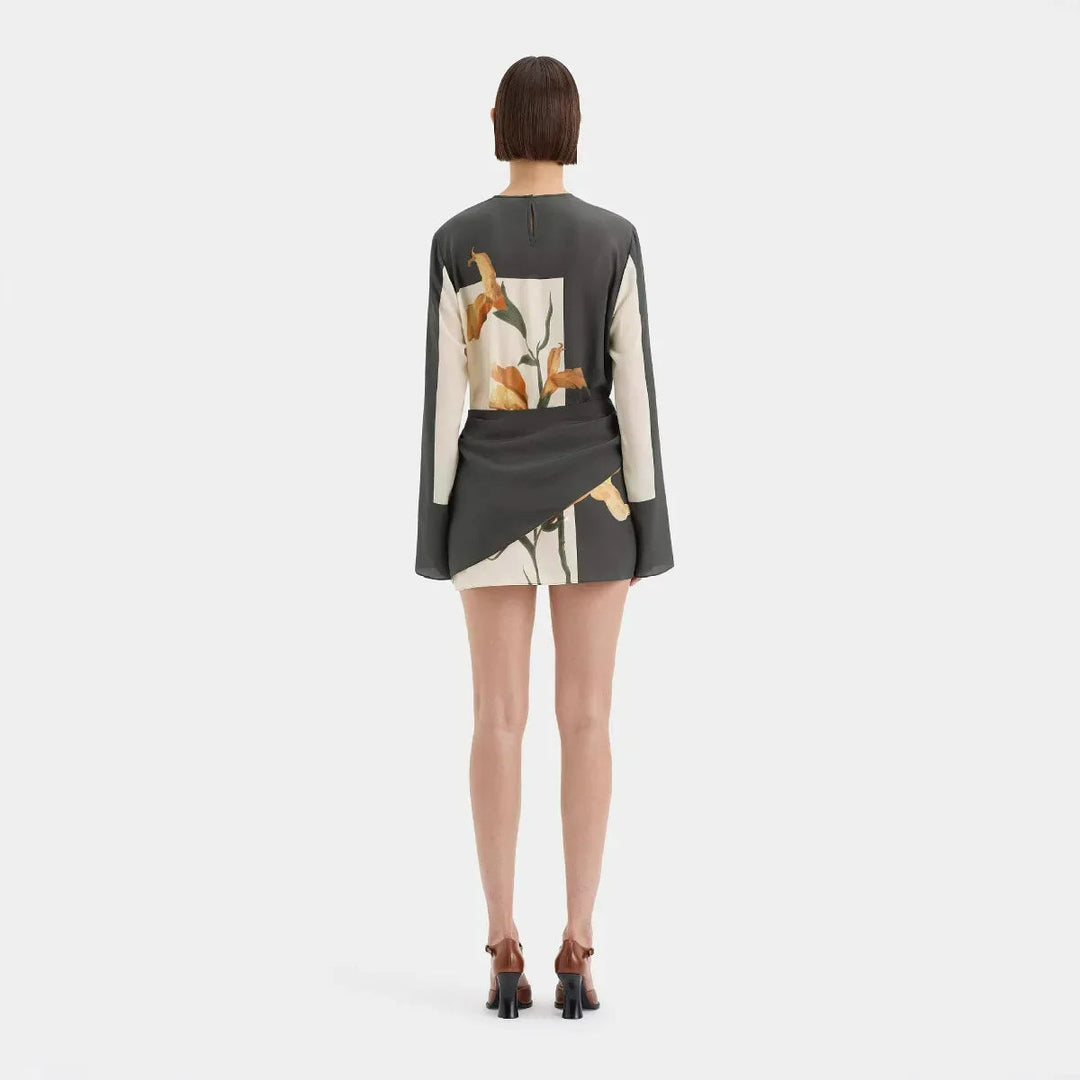 Constance Floral Twist Cocktail Mini Dress