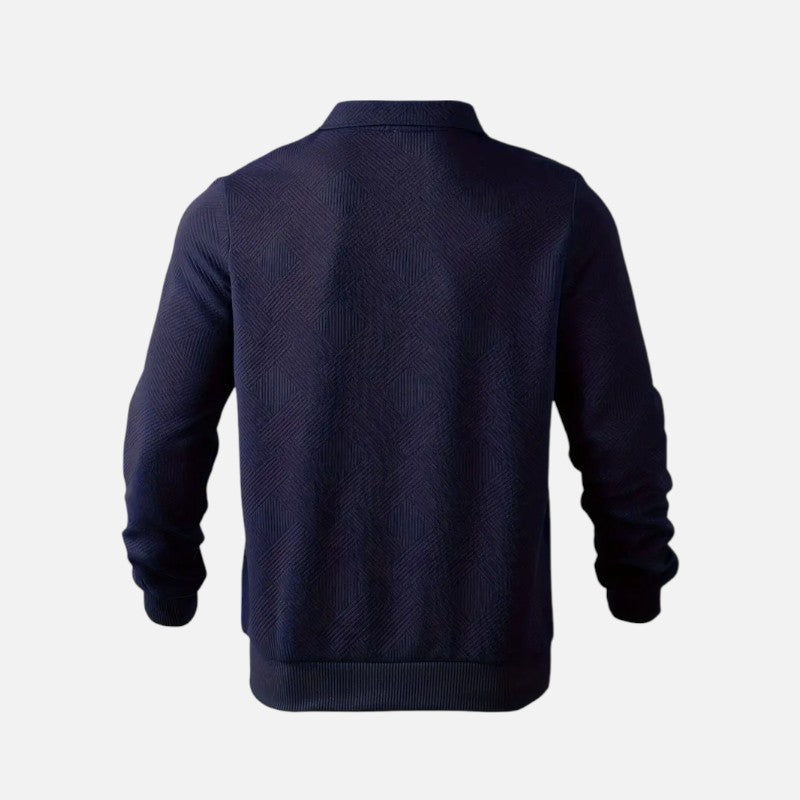 Élan Urbain™ | Sweat-shirt décontracté à col zippé et rayures pour homme