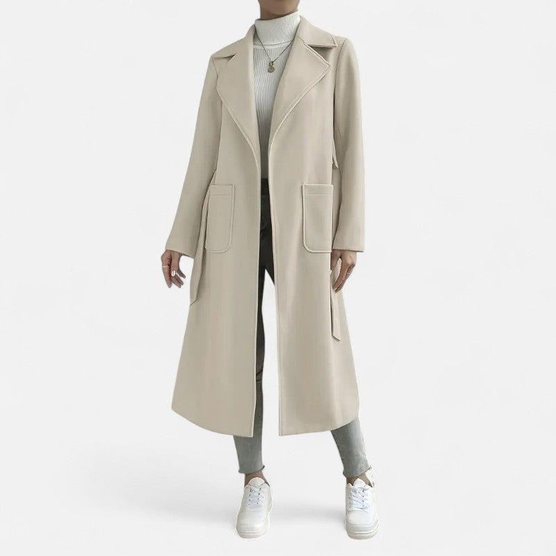 Élan Urbain™ | Trench-coat élégant à ceinture pour femme