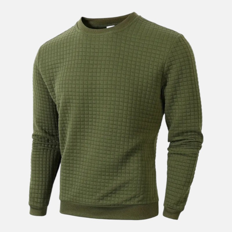 Élan Urbain™ | Pull à manches longues à carreaux bohèmes pour homme