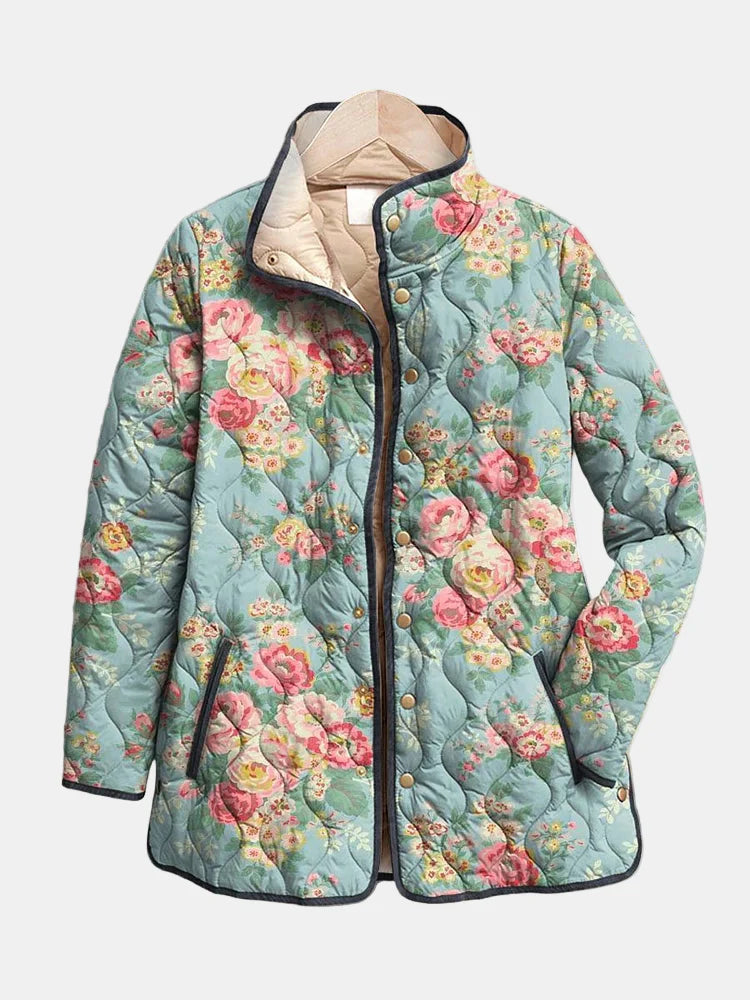 Élan Urbain™ | Veste Matelassée Imprimée Florale