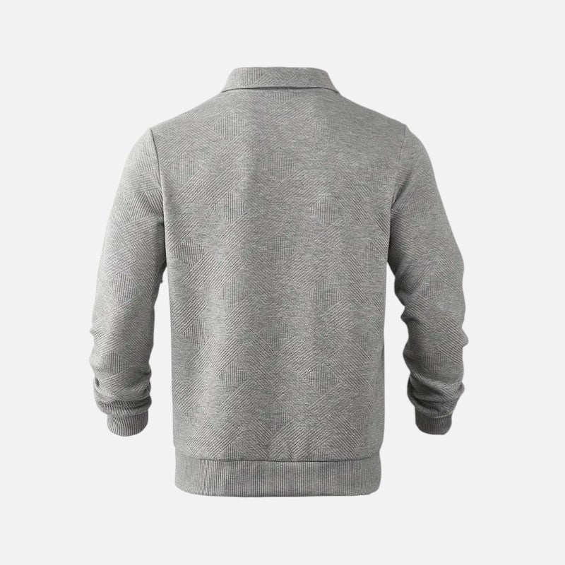 Élan Urbain™ | Sweat-shirt décontracté à col zippé et rayures pour homme