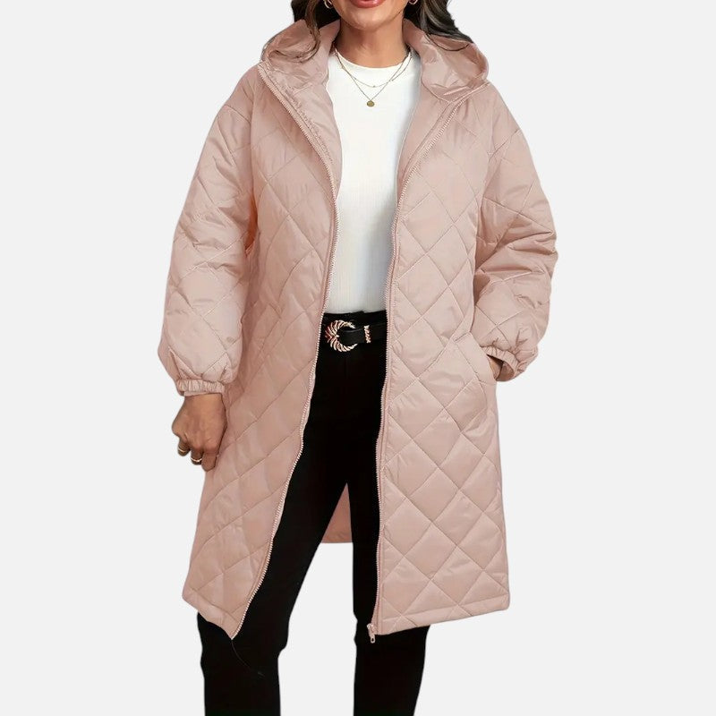 Élan Urbain™ | Manteau matelassé à capuche grande taille pour femme