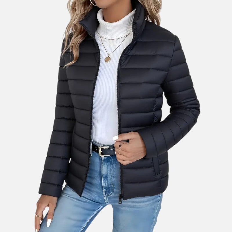 Élan Urbain™ | Manteau d’hiver léger à col montant pour femme