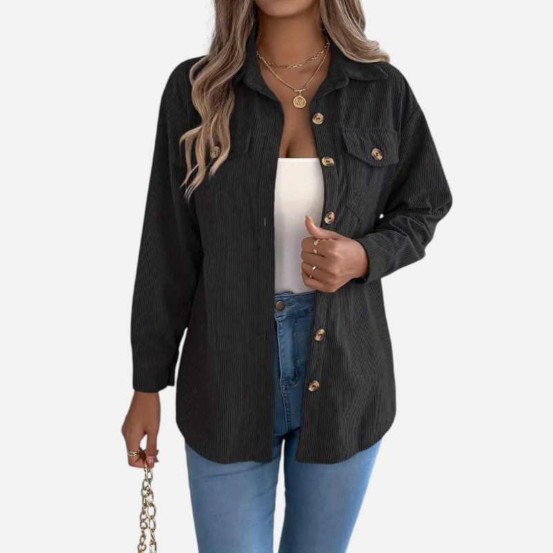 Élan Urbain™ | Veste en velours côtelé à manches longues pour femme