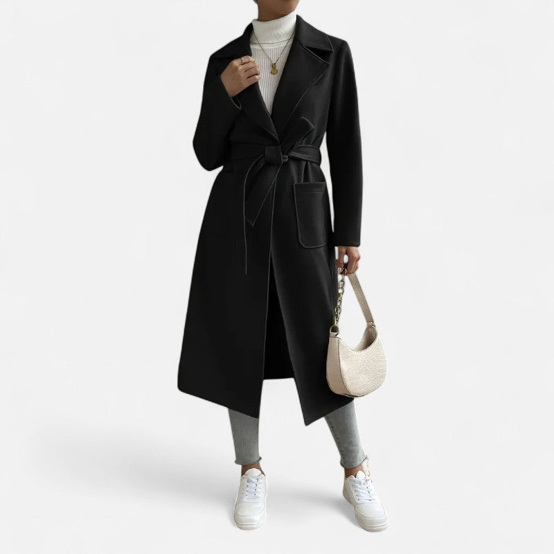 Élan Urbain™ | Trench-coat élégant à ceinture pour femme
