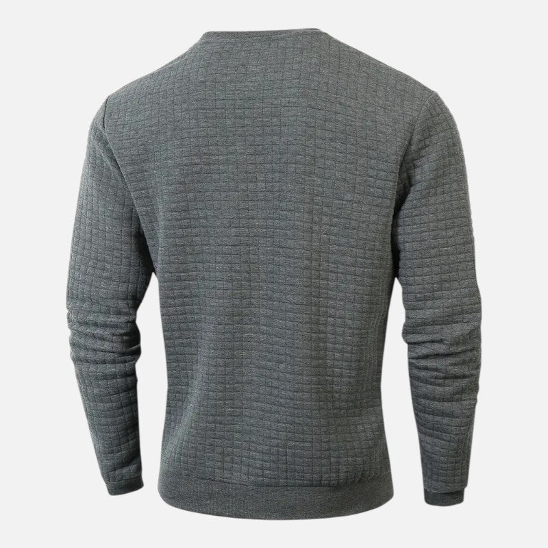 Élan Urbain™ | Pull à manches longues à carreaux bohèmes pour homme