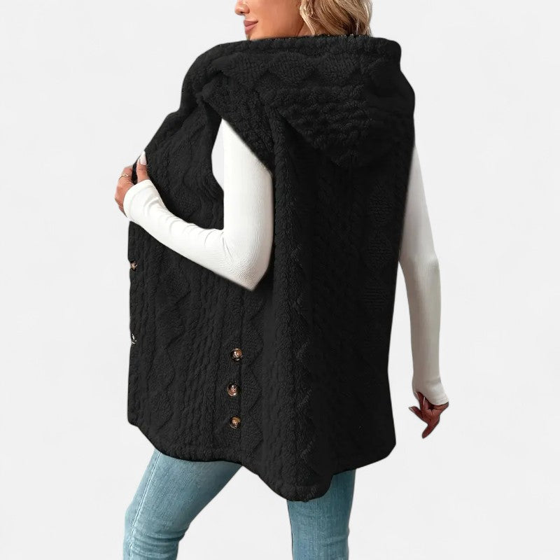 Élan Urbain™ | Gilet sans manches élégant pour femme en peluche