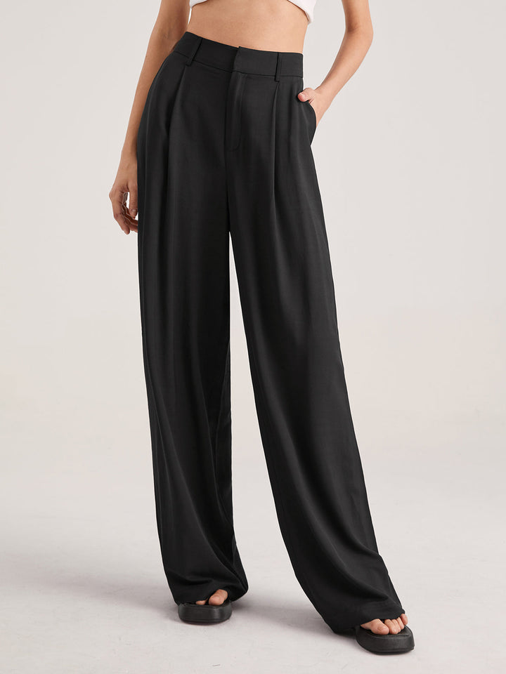 High Waisted Wide Leg Trousers